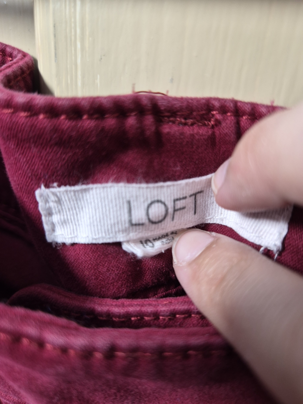 LOFT Raspberry Cropped Slim Jeans - Picture 3 of 3